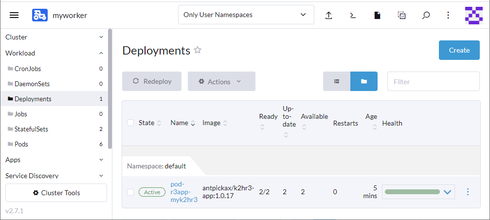 RANCHER - Chart installed - Deployments